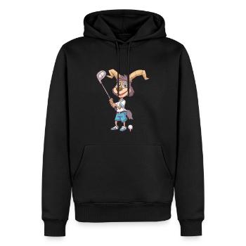 Golf Capricorn - Men’s Premium Organic Hoodie - black - Front - Nico (187cm)