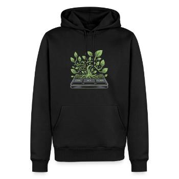 ctrl alt plant Garten Design - Männer Premium Bio Hoodie - Schwarz - Vorne - Nico (187cm)