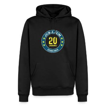 Schreiner Jubiläum 20 Jahre 20 jähriges Jubi - Männer Premium Bio Hoodie - Schwarz - Vorne - Nico (187cm)