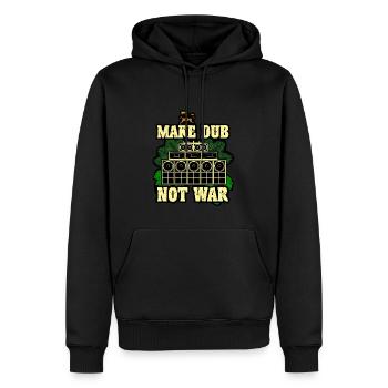 Faites du doublage pas de la guerre - Sweat à capuche Premium bio Homme - noir - Devant - Nico (187cm)