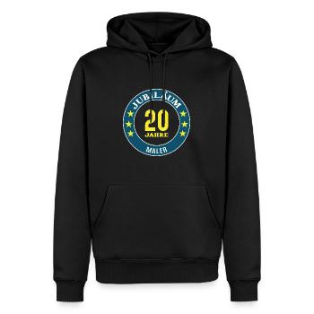 Maler Jubiläum 20 Jahre 20 jähriges Jubi Malerei - Männer Premium Bio Hoodie - Schwarz - Vorne - Nico (187cm)