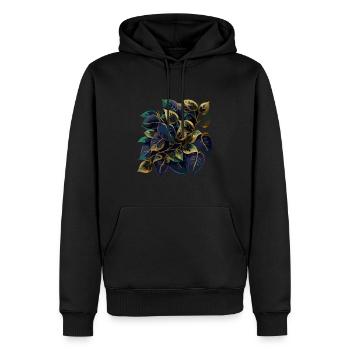 Les feuilles naturelles - Sweat à capuche Premium bio Homme - noir - Devant - Nico (187cm)