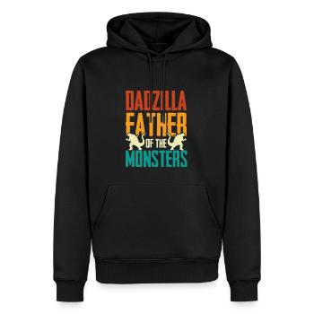 Dadzilla Vater der Monster - Männer Premium Bio Hoodie - Schwarz - Vorne - Nico (187cm)