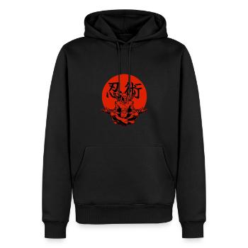Ninja Ninjutsu Kämpfer - Männer Premium Bio Hoodie - Schwarz - Vorne - Nico (187cm)