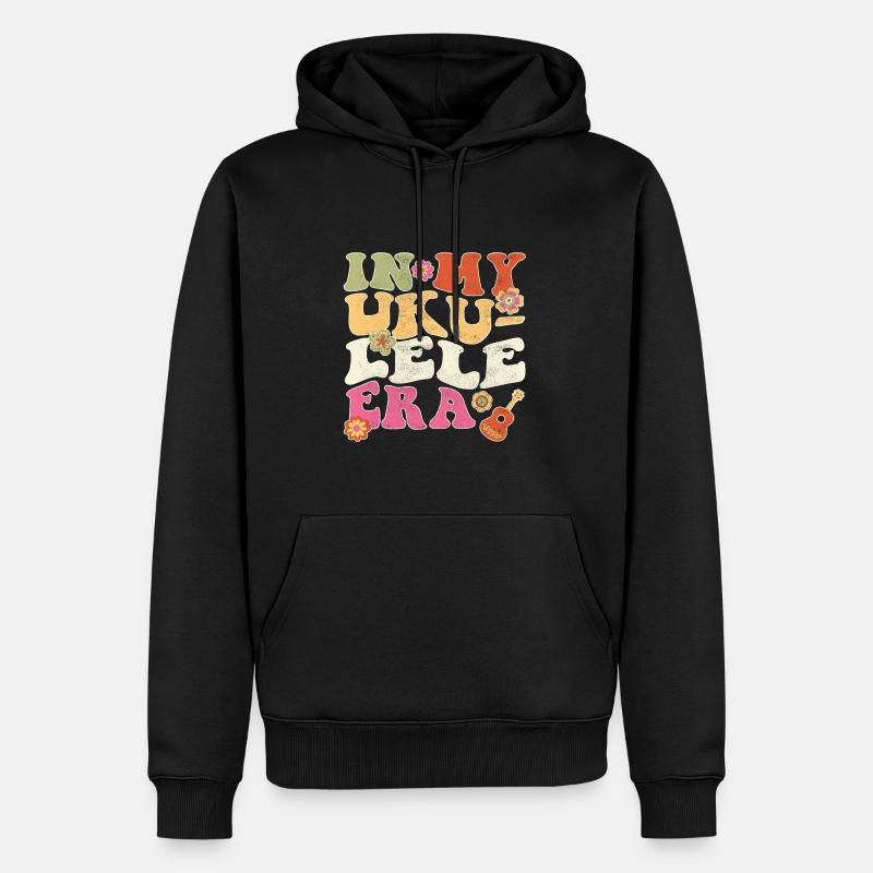 À l’ère du ukulélé - Sweat à capuche Premium bio Homme - noir