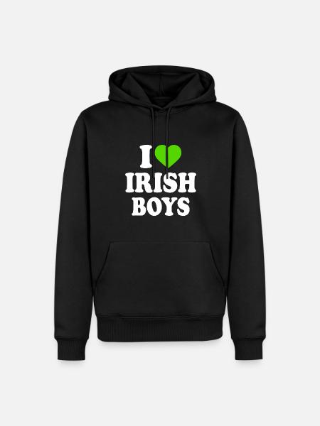 I love irish boys - Men’s Premium Organic Hoodie - black