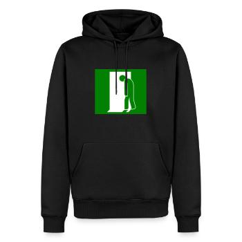 zeromotivation - Männer Premium Bio Hoodie - Schwarz - Vorne - Nico (187cm)