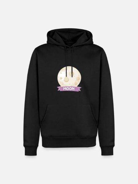 Planète Moon Space gift - Sweat à capuche Premium bio Homme - noir