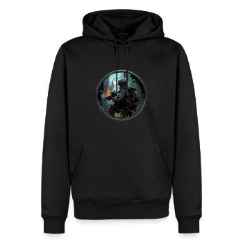 Special Forces Army Military Unit Soldier - Men’s Premium Organic Hoodie - black - Front - Nico (187cm)