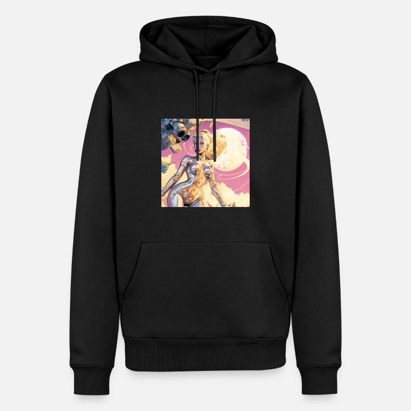 Blond 3000 - Männer Premium Bio Hoodie - Schwarz