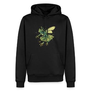 Ballett Frosch Märchen Amphibie Fantasie Tier - Männer Premium Bio Hoodie - Schwarz - Vorne - Nico (187cm)