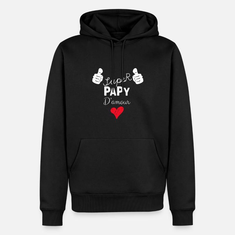 Super Papy D'Amour - Sweat à capuche Premium bio Homme - noir
