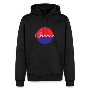 Frankreich - Männer Premium Bio Hoodie - Schwarz - Vorne - Nico (187cm)