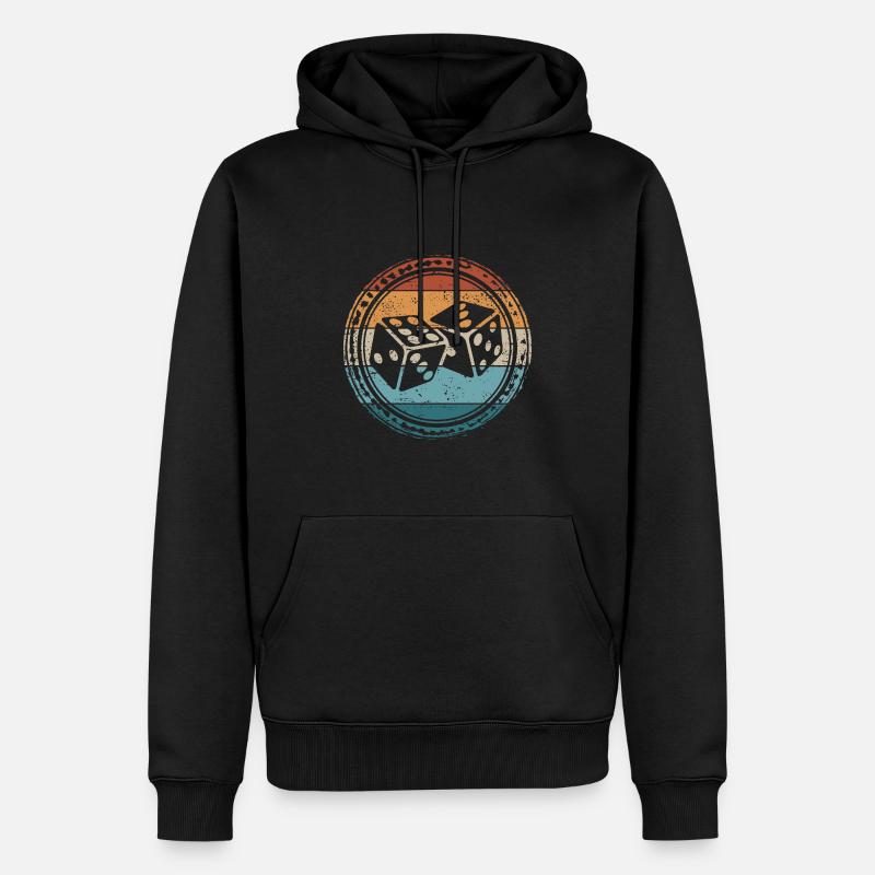Cube rétro - Sweat à capuche Premium bio Homme - noir