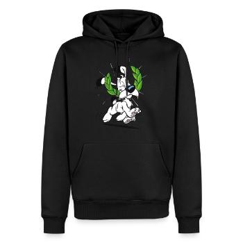 Asterix & Obelix Dogmatix Laurel Wreath - Men’s Premium Organic Hoodie - black - Front - Nico (187cm)