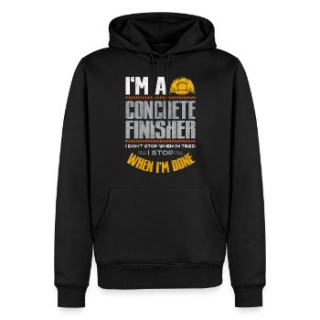 Concrete Mixer Construction Worker I'm A Concrete - Männer Premium Bio Hoodie - Schwarz - Vorne - Nico (187cm)