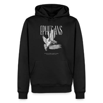 Weiße Tauben Epheser christlicher Bibelvers - Männer Premium Bio Hoodie - Schwarz - Vorne - Nico (187cm)