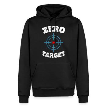 Zéro tir - Tireur d’élite - Sweat à capuche Premium bio Homme - noir - Devant - Nico (187cm)