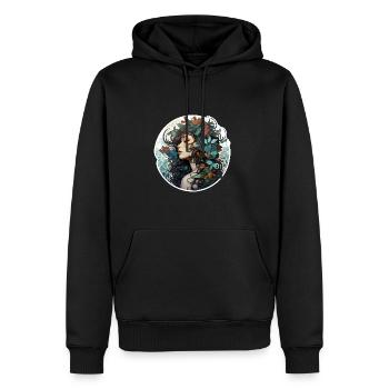 Mutternatur Muttererde Naturgöttin Weiblichkeit 1 - Männer Premium Bio Hoodie - Schwarz - Vorne - Nico (187cm)