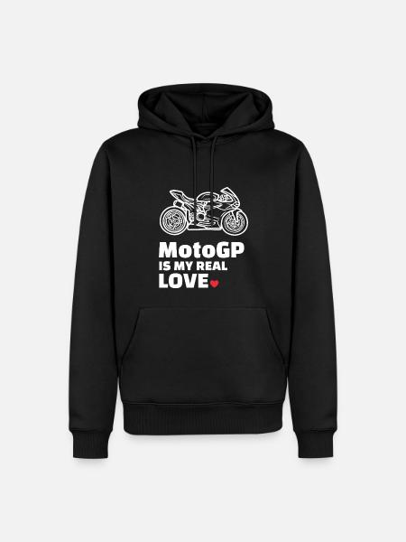 J’adore le MotoGP - Sweat à capuche Premium bio Homme - noir