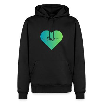 Chien Chiens Amour du chien - Sweat à capuche Premium bio Homme - noir - Devant - Nico (187cm)