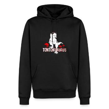 Tontonsaurus - Men’s Premium Organic Hoodie - black - Front - Nico (187cm)