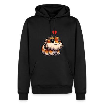 Mignon bébé dragon barbu - Sweat à capuche Premium bio Homme - noir - Devant - Nico (187cm)
