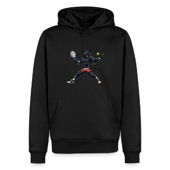 Panther Raubkatze Tennisspieler Tennisverein - Männer Premium Bio Hoodie - Schwarz - Vorne - Nico (187cm)