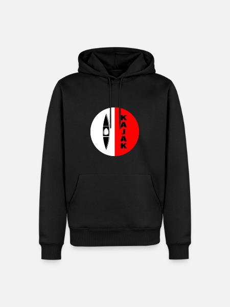 kayak remo canoa kayak kayak - Sudadera con capucha prémium ecológica para hombre - negro