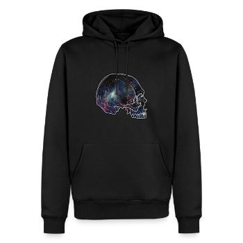 Galaxy Skull T-Shirt Design - Männer Premium Bio Hoodie - Schwarz - Vorne - Nico (187cm)