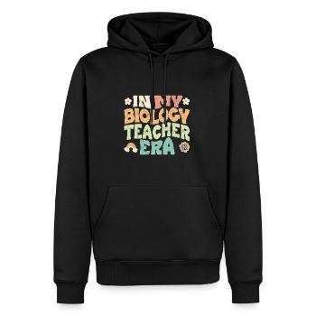in my biology teacher era - Männer Premium Bio Hoodie - Schwarz - Vorne - Nico (187cm)