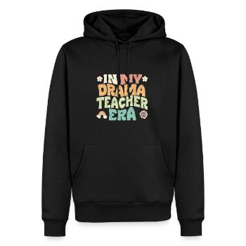 À l’époque de mon professeur d’art dramatique - Sweat à capuche Premium bio Homme - noir - Devant - Nico (187cm)