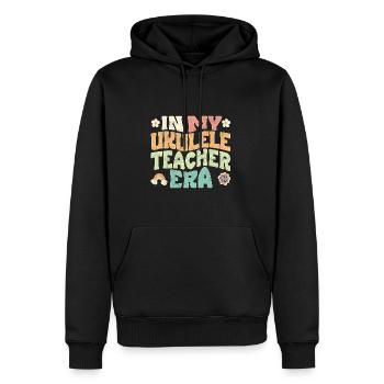 In my Ukulele teacher era - Men’s Premium Organic Hoodie - black - Front - Nico (187cm)
