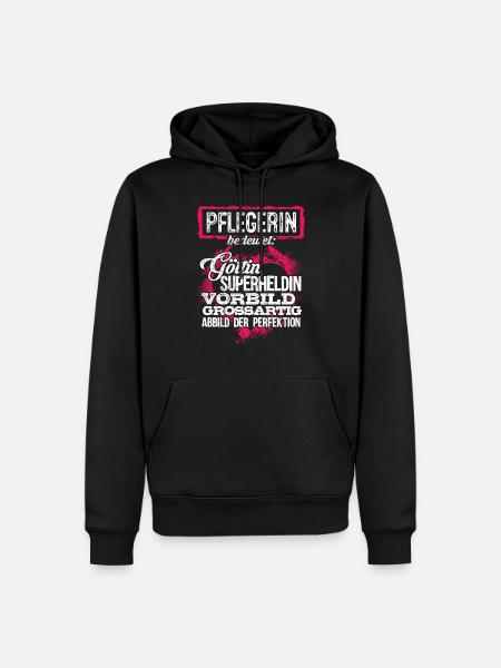 PFLEGERIN - duden - Männer Premium Bio Hoodie - Schwarz