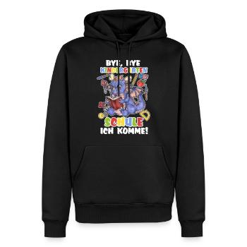 Niedlicher Drache Einschulung Kind Zuckertüte - Männer Premium Bio Hoodie - Schwarz - Vorne - Nico (187cm)