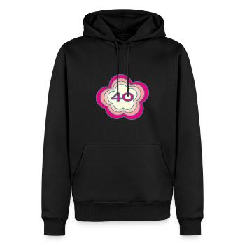 40. 40 JAHRE. 40-JÄHRIGES JUBILÄUM. GEBURTSTAG 40 JAHRE. - Männer Premium Bio Hoodie - Schwarz - Vorne - Nico (187cm)
