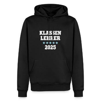 Klassenlehrer 2025 Beruf Studium Lehramt Student - Männer Premium Bio Hoodie - Schwarz - Vorne - Nico (187cm)