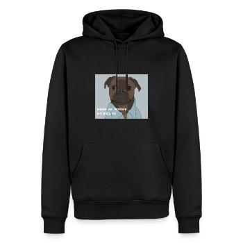 CHIEN - La maison est l’endroit où se trouve mon chien - Sweat à capuche Premium bio Homme - noir - Devant - Nico (187cm)