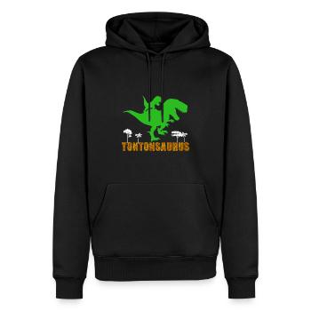 Mon Tonton Est Un Vieux Dinosaure Cool - Sweat à capuche Premium bio Homme - noir - Devant - Nico (187cm)