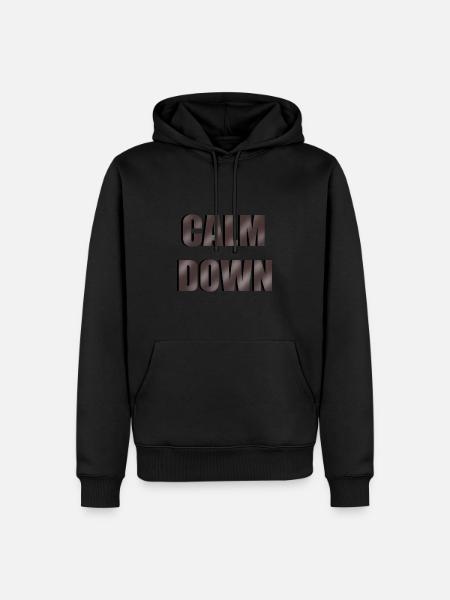 Calm down - Sweat à capuche Premium bio Homme - noir