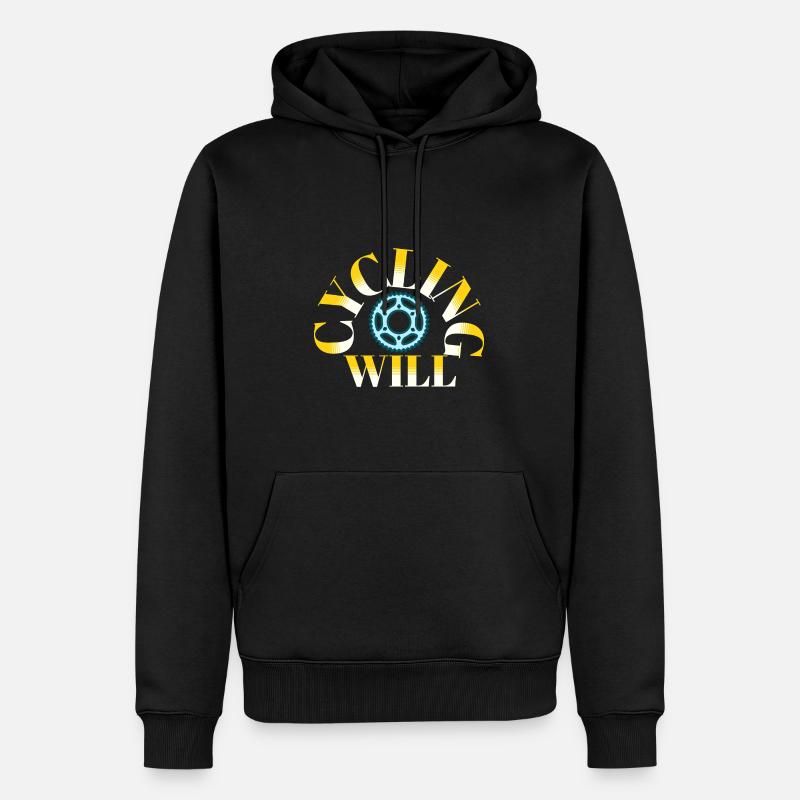 Cyclisme - Sweat à capuche Premium bio Homme - noir