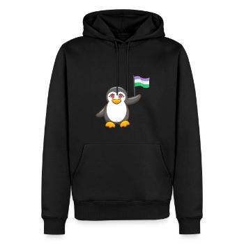 Antarctique Animal Gay Pride Pingouin Genderqueer LGBT - Sweat à capuche Premium bio Homme - noir - Devant - Nico (187cm)