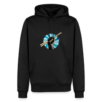 Sticks Musiker Schlagzeug Essstäbchen - Männer Premium Bio Hoodie - Schwarz - Vorne - Nico (187cm)