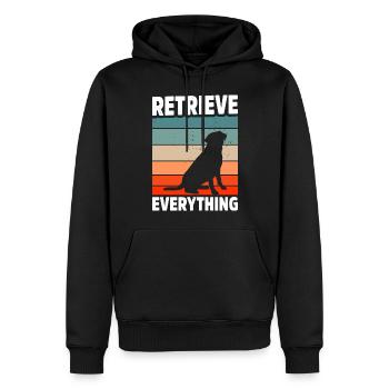 Labrador Geschenkidee für Labrador Retriever Hund - Männer Premium Bio Hoodie - Schwarz - Vorne - Nico (187cm)