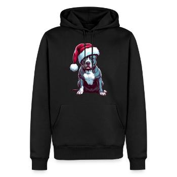 Pitbull Le Père Noël - Sweat à capuche Premium bio Homme - noir - Devant - Nico (187cm)