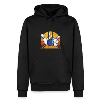 Kegeln Kegler Kegel Kegelbahn Kegeltour - Männer Premium Bio Hoodie - Schwarz - Vorne - Nico (187cm)