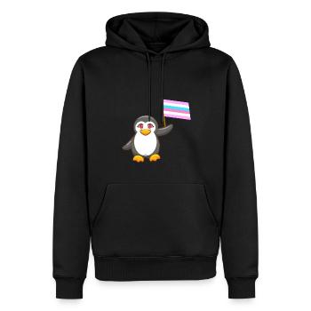 Gay Pride Antarctique Animal Pingouin Bigender LGBT - Sweat à capuche Premium bio Homme - noir - Devant - Nico (187cm)