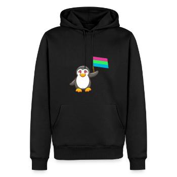 Antarctica Animal Gay Pride Pingouin Polysexuel LGBTQ - Sweat à capuche Premium bio Homme - noir - Devant - Nico (187cm)