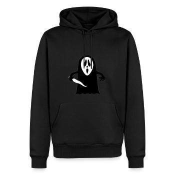 Visage de Boo - Sweat à capuche Premium bio Homme - noir - Devant - Nico (187cm)