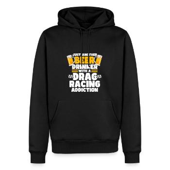 Nur ein weiterer Biertrinker mit einer Sucht nach - Männer Premium Bio Hoodie - Schwarz - Vorne - Nico (187cm)